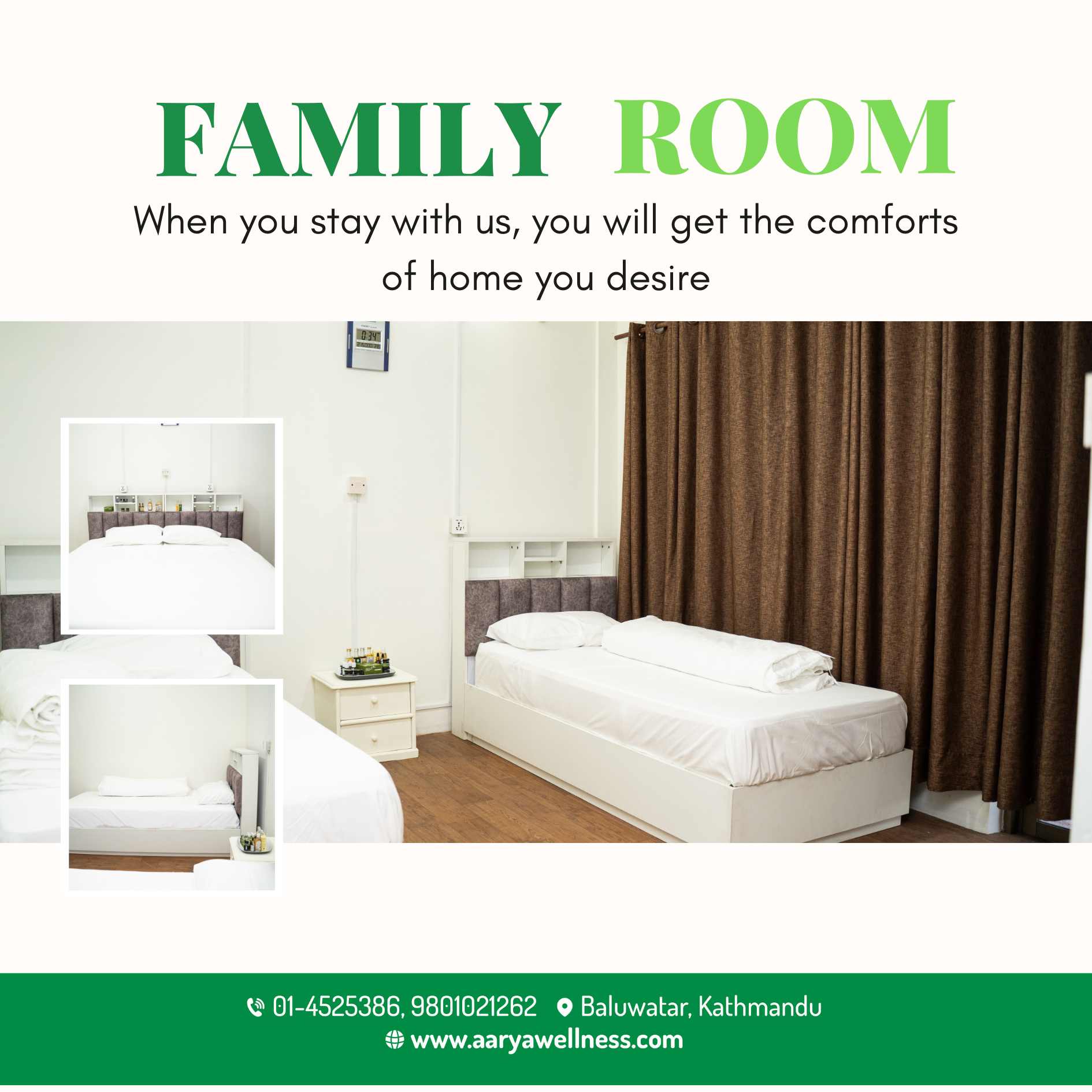Aarya Wellness Family room 